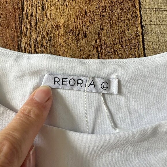 Reoria Women's Size Large in White Sleeveless Bodysuit Comfy & Stylish - Picture 2 of 9